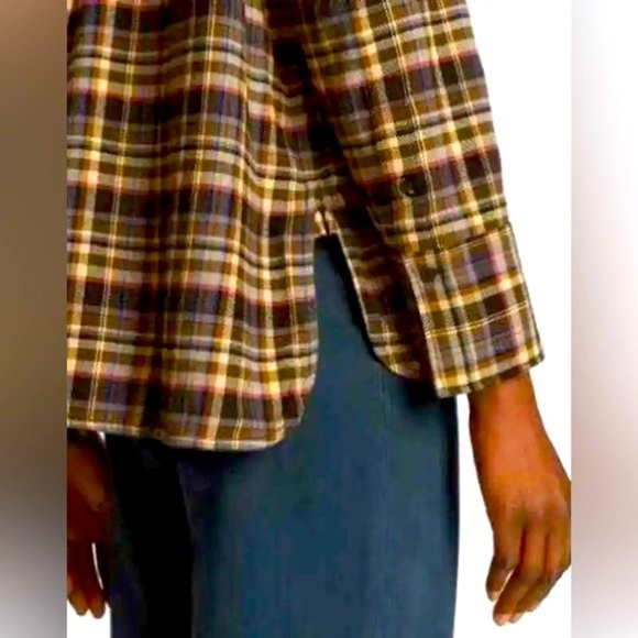 NWT Everlane Boxy Button-Down Plaid Soft Flannel Shirt, Oversized, Size Small - Picture 4 of 16